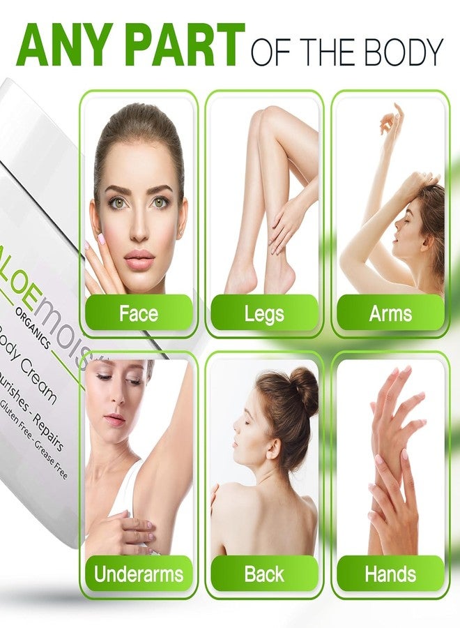 ألومويست كريم مرطب للوجه والجسم بخلاصة الصبار العضوي، لوشن طبيعي بخلاصة الصبار مع زيت فيتامين هـ، فيتامين ج، كريم الريتينول، زبدة الشيا - مرطب للوجه مضاد للشيخوخة للنساء، للبشرة الجافة (2 أونصة) - Image 4